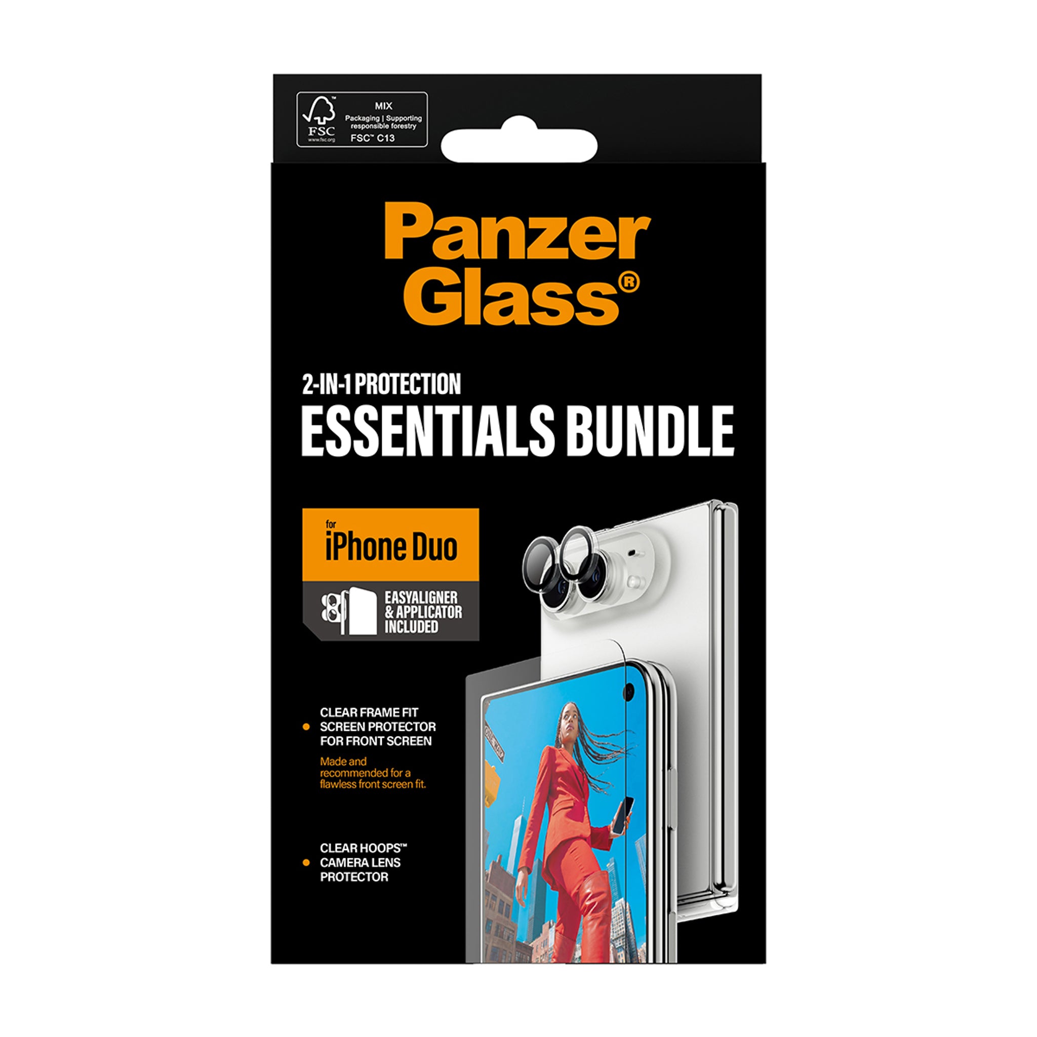 PanzerGlass® 2-in-1 Essential Set iPhone Duo